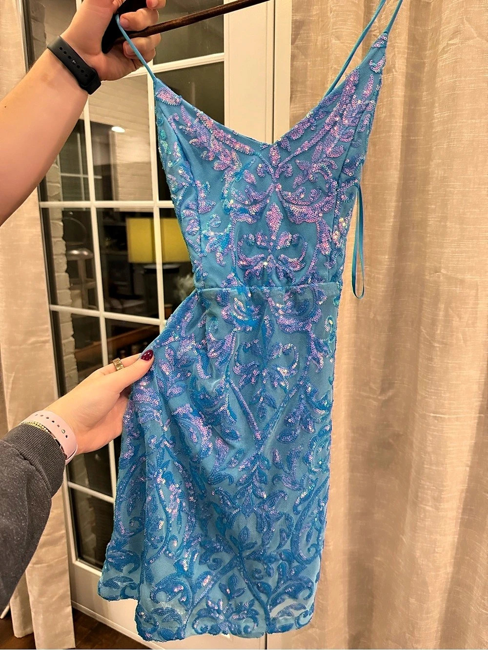 Windsor Mini Dress in Blue Like New